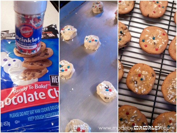 Red, White and Blue Sprinkle Cookies