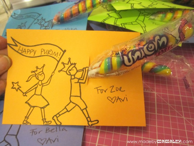 Preschool Hand-stamped Mishloach Manot