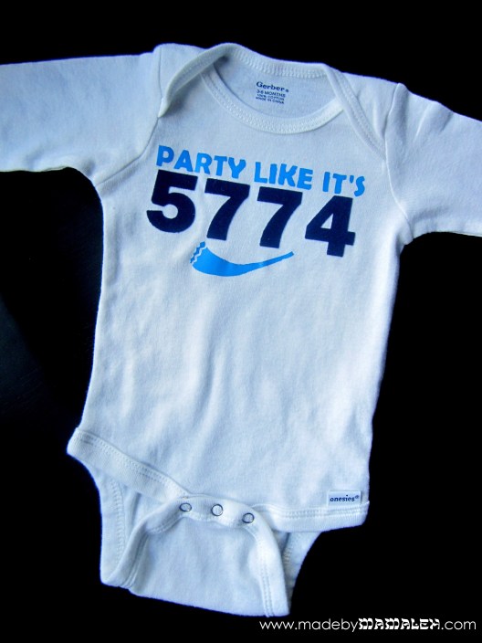 DIY Rosh Hashanah bodysuit for baby DIY Rosh Hashanah onesie