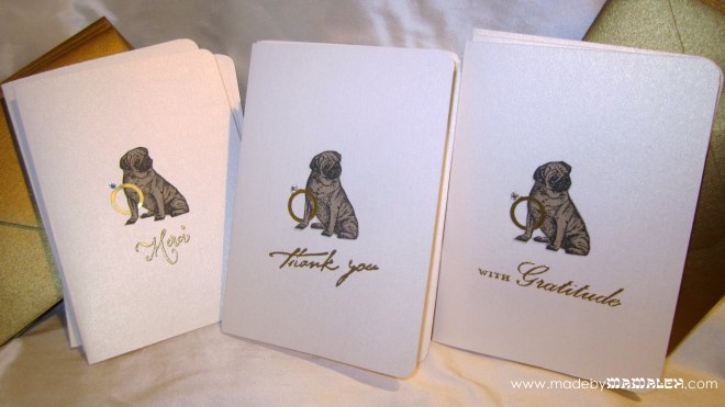 Handmade Pug Thank You cards madebymamaleh.com