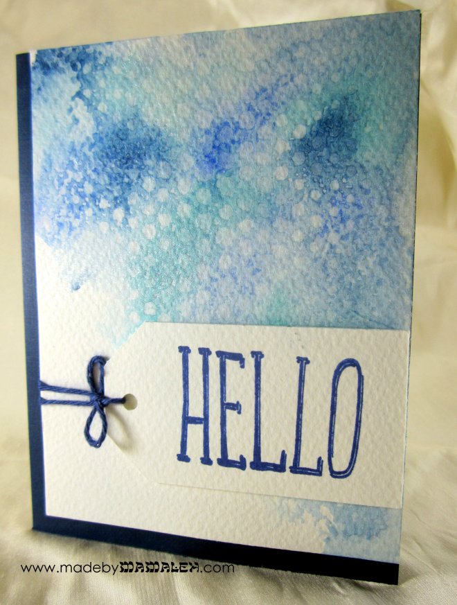 Watercolor card madebymamaleh.com