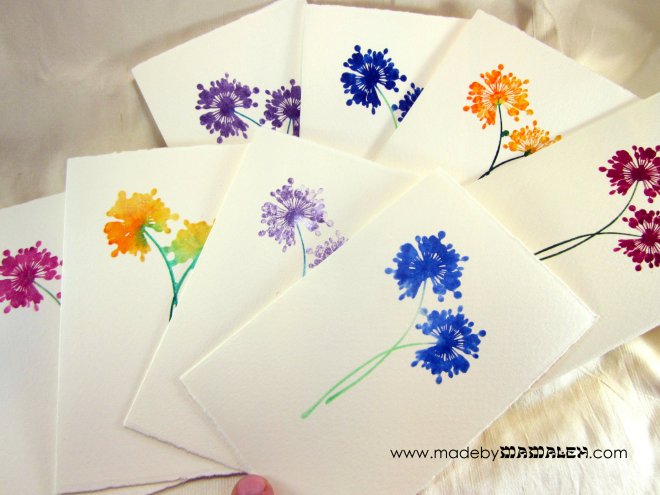 Watercolor cards madebymamaleh
